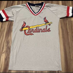 Vintage 80’s Sand Knit St. Louis Cardinals Jersey Shirt Size Youth Large